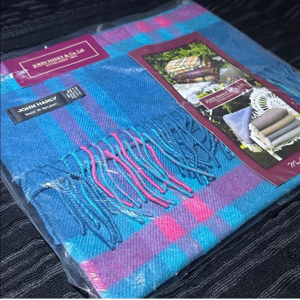 John Hanly & Co Ltd. 100% Extra Fine Merino Wool Scarf~30×180cms-11.8"×70.8"~NEW